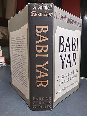 Bild des Verkufers fr Babi Yar: A Document in the Form of a Novel New, Complete, Uncensored Version zum Verkauf von The Book Lady Bookstore