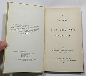 Bild des Verkufers fr A Manual For New Zealand Bee Keepers zum Verkauf von Renaissance Books, ANZAAB / ILAB