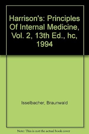 Seller image for Harrison's: Principles Of Internal Medicine, Vol. 2, 13th Ed., hc, 1994 for sale by WeBuyBooks