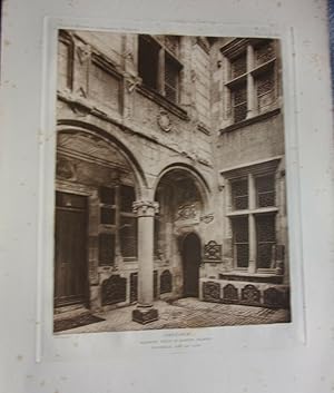 Planche 1910 ORLEANS MAISON DITE DE FRANCOIS 1ER GALERIE SUR LA COUR HOTELS ET MAISONS XV ET XVIè...