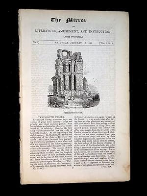 Seller image for The Mirror of Literature, Amusement and Instruction. 1845, No 3, TYNEMOUTH PRIORY, NOBLE HOUSE OF FINGALL PLUNKET Family, MODEL PRISON near PENTONVILLE for sale by Tony Hutchinson