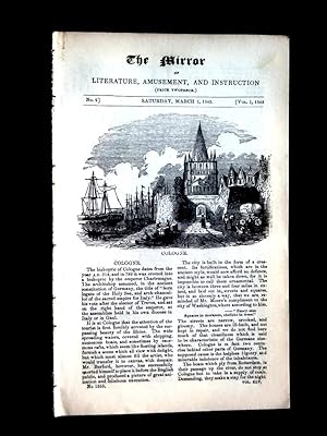 Seller image for The Mirror of Literature, Amusement and Instruction. 1845, No 9, Cologne, Hythe Kent, The Noble House of Portland (Bentinck) for sale by Tony Hutchinson