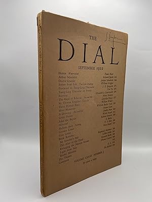 Seller image for The Dial, September 1922 for sale by de Beaumont Rares