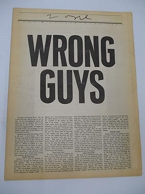 Image du vendeur pour Zone #8 Fall Winter 1981: Wrong Guys mis en vente par ANARTIST
