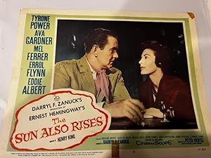 Seller image for THE SUN ALSO RISES: ORIGINAL LOBBY CARD, #5: TYRONE POWER, AVA GARDNER, AND ERROL FLYNN for sale by Abound Book Company