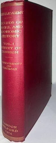 Imagen del vendedor de Records of the Social and Economic History of England and Wales. Volume I. Survey of the Honour of Denbigh 1334 a la venta por Erik Oskarsson Antikvariat