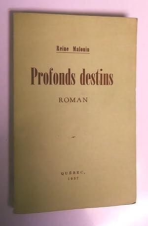Seller image for profonds destins. Roman for sale by Livresse