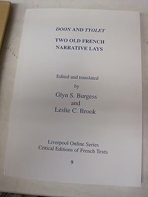 Seller image for Doon and Tyolet: Two Old French Narrative Lays (Liverpool online series) for sale by Stony Hill Books