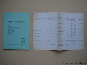 Mitgliederverzeichnis des Philisterzirkels "Buchonia zu Fulda im CV. Stand Februar 1976. Beiliegt...