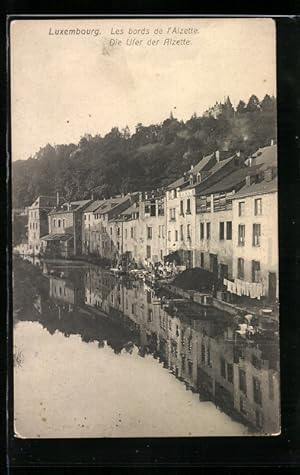 Ansichtskarte Luxembourg, Ortsansicht mit Ufer der Alzette