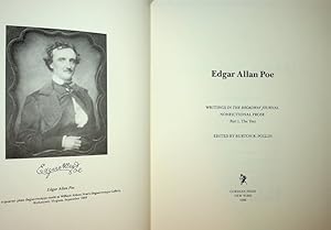 Immagine del venditore per Collected Writings of Edgar Allan Poe, Vol 3, Edgar Allan Poe: Writings in the Broadway Journal NONFICTIONAL PROSE Part 1, The Text venduto da Kuenzig Books ( ABAA / ILAB )