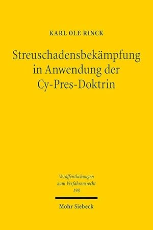 Bild des Verkufers fr Streuschadensbekmpfung in Anwendung der Cy-Pres-Doktrin zum Verkauf von Rheinberg-Buch Andreas Meier eK