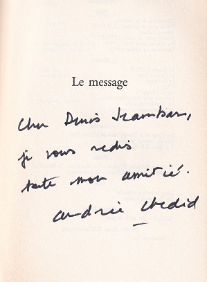 Bild des Verkufers fr Le message. zum Verkauf von Librairie Vignes Online