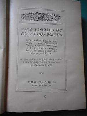 Seller image for Life stories of great composers for sale by Frederic Delbos