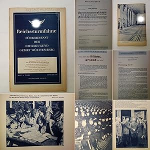 Bild des Verkufers fr Reichssturmfahne. Fhrerdienst der Hitlerjugend Wrttemberg. Ausgabe DJ Heft 6 Mrz Dienstjahr 1942 / 43 * Reichsjugendfhrer Axmann zum 10. Jahrestag der Machtergreifung / Verpflichtung der Jugend am 28. Mrz 1943 / Die Verantwortung fr die Zukunft tragt ihr. / Unvorstellbares wird vollbracht / Heimnachmittag: Du hast die Pflicht, gesund zu sein! / Dienstunterricht / Pflichtlieder zum Verkauf von Galerie fr gegenstndliche Kunst