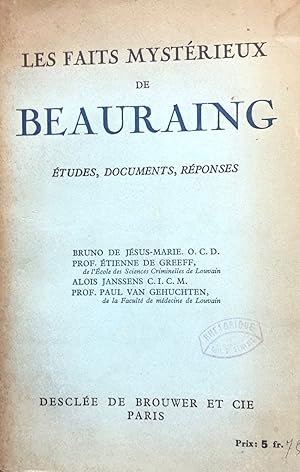 Seller image for Les faits mystrieux de Beauraing Etudes ,documents, rponses for sale by La Redoute