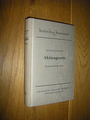 Bild des Verkufers fr Aktiengesetz zum Verkauf von Versandantiquariat Rainer Kocherscheidt