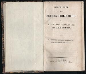 Bild des Verkufers fr Geschichte der neuern Philosophie von Bacon von Verulam bis Benedict Spinoza. zum Verkauf von Antiquariat A. Suelzen