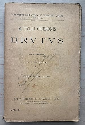 Immagine del venditore per Brutus venduto da Studio bibliografico De Carlo