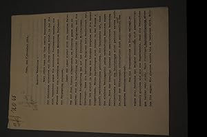 Maschinenschriftlicher, unterschriebener Brief an eine unbekannte Redaktion vom November 1914.