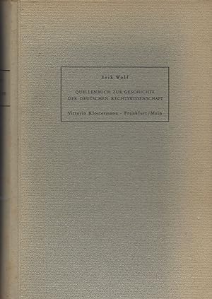Seller image for Quellenbuch zur Geschichte der deutschen Rechtswissenschaft for sale by montanbuch