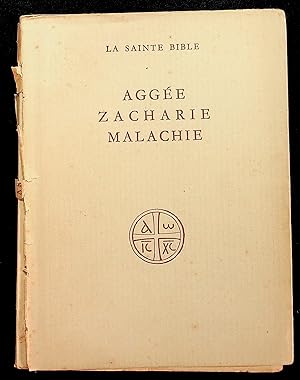 Seller image for La sainte Bible. Agge. Zacharie. Malachie for sale by LibrairieLaLettre2