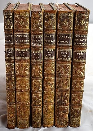 Seller image for L'Antiquite Expliquee et Representee en Figures. 6 Vols only of 15: Vol III, Part II; Vol IV, Parts I and II (2v); Vol V, Part I; Vols IV and V of Supplement (2v). (6 volume set) for sale by Sequitur Books