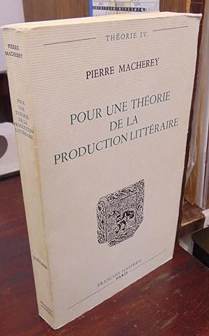 Bild des Verkufers fr Pour une theorie de la production litteraire zum Verkauf von Atlantic Bookshop
