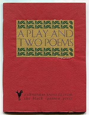 Bild des Verkufers fr A Play and Two Poems [Cover Title]. The Well Wherein A Deer's Head Bleeds. A Play for Winter Solstice by Robert Kelly. "These Worlds Have Always Moved in Harmony" by Ron Loewinsohn. Talking From Christmas Country by Diane Wakoski zum Verkauf von Between the Covers-Rare Books, Inc. ABAA