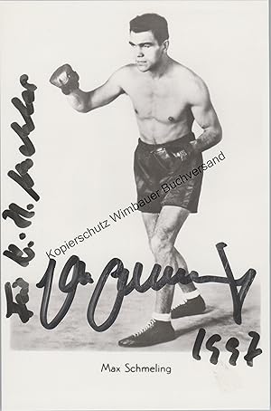 Original Autogramm Max Schmeling (1905-2005) /// Autogramm Autograph signiert signed signee