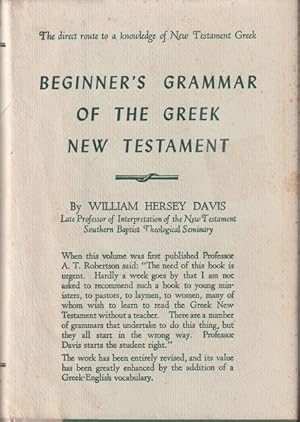 Beginners Grammar of the Greek New Testament