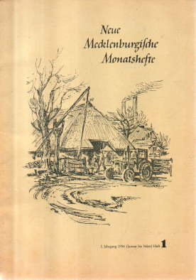Immagine del venditore per Neue Mecklenburgische Monatshefte 1.Jahrgang 1956 (Januar bis M�rz) Heft 1. venduto da Leonardu