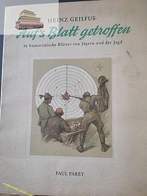 Bild des Verkufers fr Auf s Blatt getroffen. 11 von 16 humoristischen Blttern - humoristische Bltter von Jgern und der Jagd. (Mappe). Flgelmappe: zum Verkauf von Antiquariat-Fischer - Preise inkl. MWST