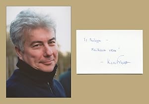 Image du vendeur pour Ken Follett - Authentic signed card + Photo - 90s mis en vente par PhP Autographs
