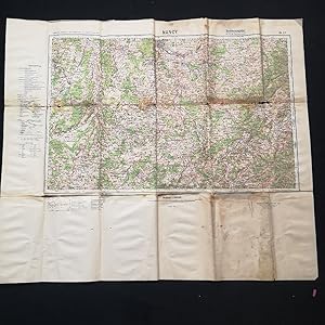 CARTE DE FRANCE ET DES FRONTIERES (Type 1912) - Nancy. Maßstab 1 : 200 000