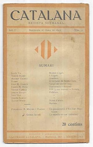 CATALANA Revista Setmanal Any II nº 52 Barcelona 27 Abril de 1919