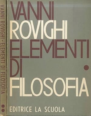 Image du vendeur pour Elementi di filosofia. mis en vente par Studio Bibliografico Adige