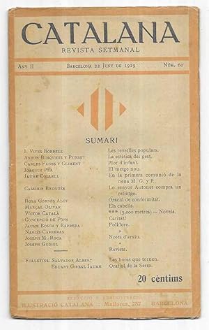 CATALANA Revista Setmanal Any II nº 60 Barcelona 22 Juny de 1919