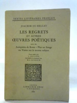 Bild des Verkufers fr Les Regrets Et Autres Oeuvres Poetiques zum Verkauf von World of Rare Books