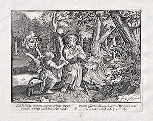 Seller image for Zenonis membra esuries, errorq. viarum / Fregerat; a superis sedibus." - Zeno / Einsiedler hermit ermite / ermites hermits for sale by Antiquariat Steffen Vlkel GmbH