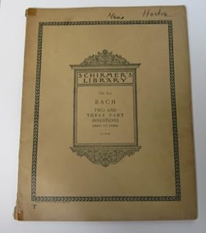 Immagine del venditore per BACH PIANO BOOK. Two and Three Part Inventions. Schirmer's Library Vol. 813 venduto da Reflection Publications