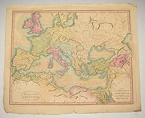 Engraved Original Antique Map: Romanum Imperium.