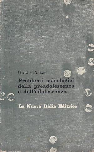 Problemi Psicologici Della Preadolescenza e Dell'adolescenza