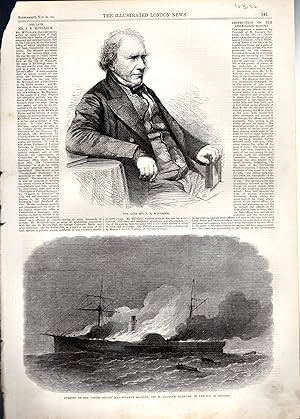 Image du vendeur pour ENGRAVING: "Thee Late Mr. J.R. Mcculloch".from The Illustated London News, November 26, 1864 mis en vente par Dorley House Books, Inc.