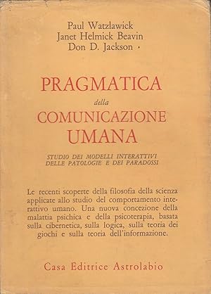 Bild des Verkufers fr Pragmatica della comunicazione umana zum Verkauf von Laboratorio del libro