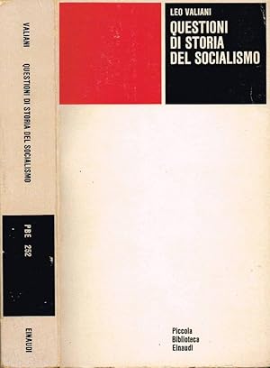 Bild des Verkufers fr Questioni di storia del socialismo zum Verkauf von Biblioteca di Babele
