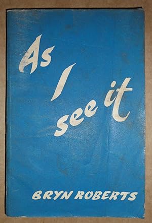 Seller image for As I See It for sale by Winghale Books