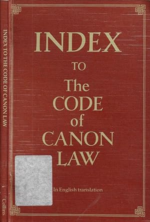 Bild des Verkufers fr Index to the Code of Canon Law: in English translation zum Verkauf von Biblioteca di Babele