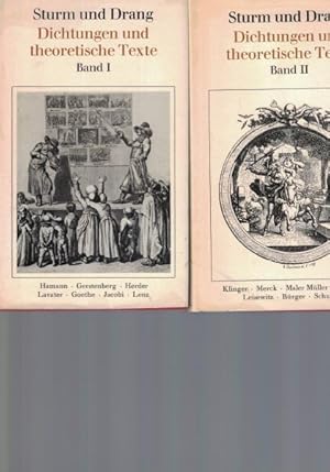 Konvolut 2 Bücher: Sturm und Drang. Dichtungen und theoretische Texte.,1. Band I. 2. Band II. Liz...