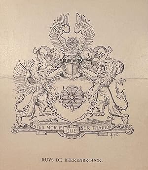 Wapenkaart/Coat of Arms: Black and white coat of arms Ruys de Beerenbrouck, 1 p.